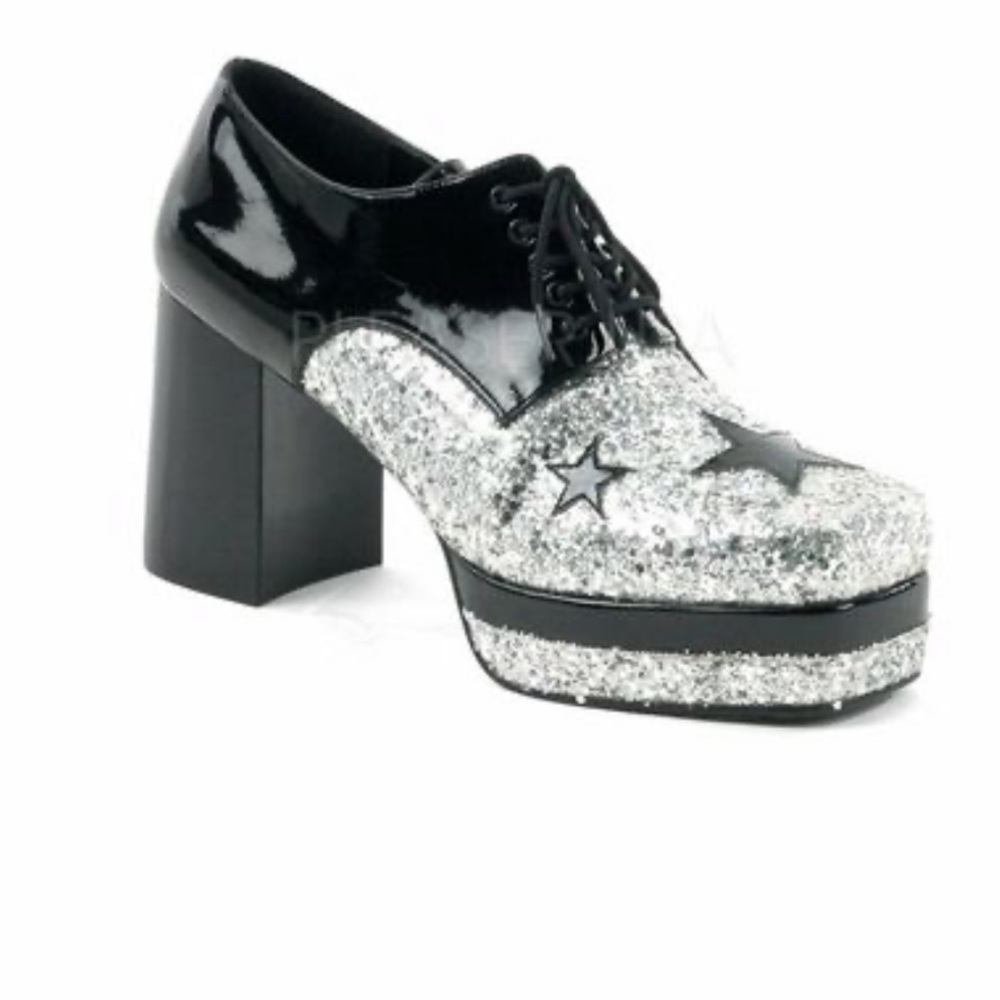 Glam rock glitter Oxford shoes